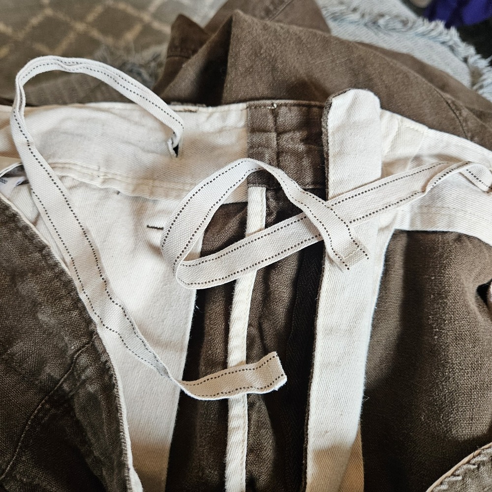 Banana Republic‎ Linen Pants Brown Relaxed Loose Fit 34x30 Mens Drawstring - Picture 10 of 11